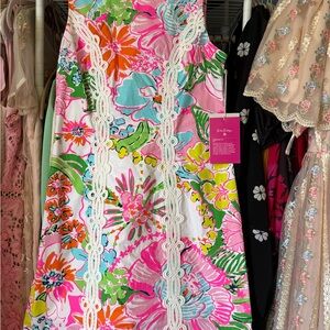Lilly Pulitzer Pink and Green Floral Dress